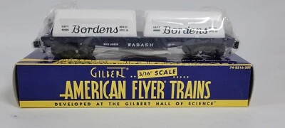 S-Gauge American Flyer 6-48524 Borden's Milk Wabash Flat Car - NIB - Ships Free - Image 1 of 4