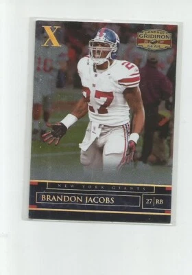 2007 Donruss Gridiron Gear Gold Holofoil X's #7 Brandon Jacobs  016/100 - Image 1 of 2