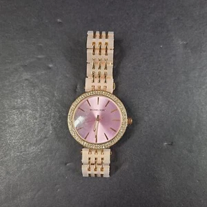 Michael Kors Darci Rose Gold Watch Blush Acetate Bracelet Pink Dial MK3728 - Picture 1 of 10