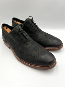 Cole Haan Colton Budapester Oxford Herrenschuhe schwarz Nubukleder Größe 12M - Bild 1 von 16