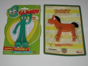 Gumby & Pokey 2 Stück 6" biegsame bewegliche Figur Spielzeug NEU 50. Jubiläum - Bild 1 von 2
