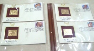 Set of 4 1996 First Day Issue Stamp Big Band Leaders Gold Edition - Picture 1 of 2