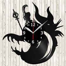 Maleficent Vinyl Record Wall Clock Decor Handmade 5592