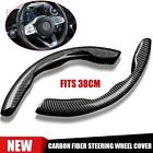 Universal Car Steering Wheel Cover Carbon Fiber Booster Anti-Skid Accessories US