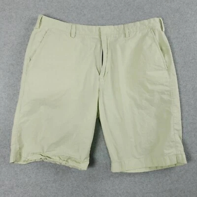 J. Pantalones Cortos Para Hombre Talla 38 Verde Frente Plano Algodón Chino Informal Pantalones Cortos Foto 1 de 4