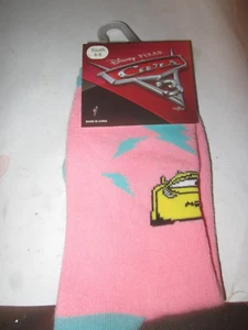 Disney Pixar Cars 3 CRUZ YOUTH SOCKS SZ 4-6 PINK - Picture 1 of 3