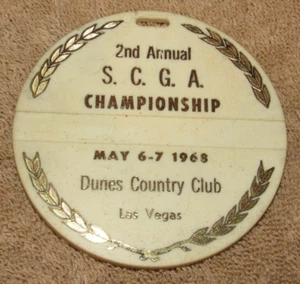 1968 South California Grocers Golf Champ Dunes Casino Course Tasche Tag Las Vegas - Bild 1 von 3