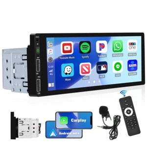 6.86 Zoll Autoradio 1Din Touchscreen USB Apple Carplay Android Auto Bluetooth FM - Bild 1 von 16