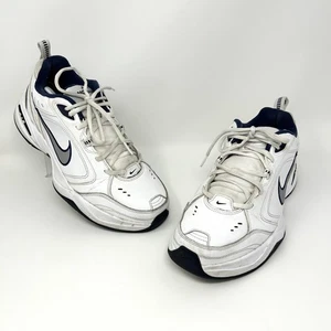 Nike Air Monarch IV Shoes Mens Size 10 White Navy Training Sneakers 415445-102 - Picture 1 of 7