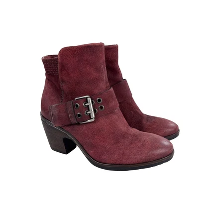 Botines Miz Mooz Gamuza Hebilla Mujer EU 38 (US 7.5-8) Rojo Pulido Foto 1 de 4