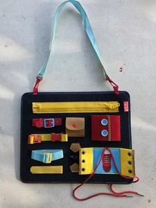 Toddler/Alzheimers Activity Busy Board Practical Skills wCarry Strap LA LA LLAMA - Picture 1 of 6