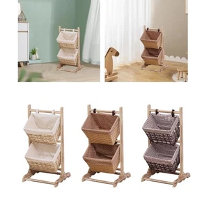 Wooden Storage Basket Base Stand for Laundry Room Household Entryway - Picture 1 of 18