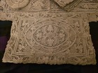 ecru Point de Venise Needle lace linen tablecloth runner napkin doilies set