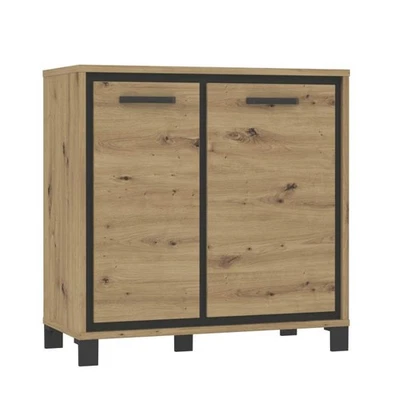 Kommode 2-trg TRONDHEIM von Forte Artisan Eiche / Schwarz Eiche - Bild 1 von 4