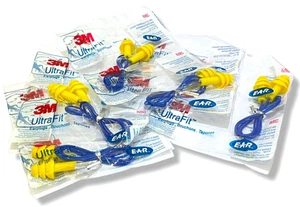 3M 340-4004 Corded Reusable Silicone Earplug Hearing Conservation Ultrafit 5Pack - Picture 1 of 7