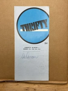 Folleto de viaje vintage Thrifty Europe 2 American Express HECHO EN EE. UU. B9 - Imagen 1 de 2