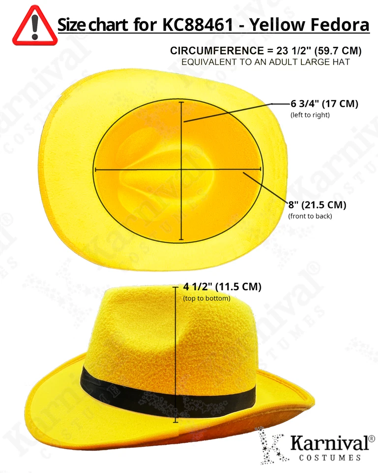 Accesorio Disfraz Sombrero Fedora Gángster Amarillo Años 20 Adulto Foto 1 de 1