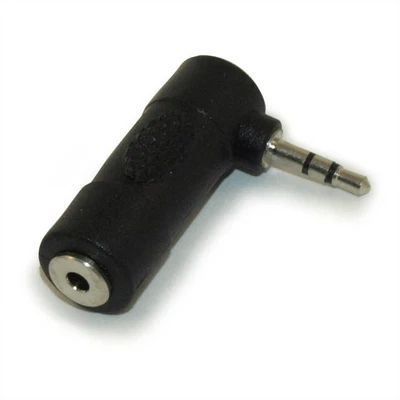 2.5mm Right Angle Adapter  Male/Female Stereo TRS (3 connector) - Image 1 of 2