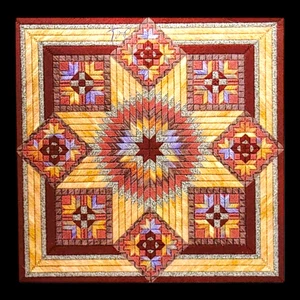 Nancy's Needle Desert Star Needlepoint Pattern - 9x9 Southwestern - Picture 1 of 3