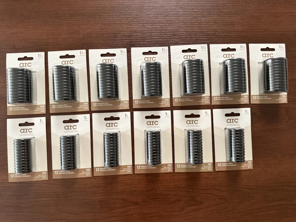 捆绑包:(7) 1.5 英寸和 (6) 1 英寸钉子弧形戒指,12 件套,全新 — 第 1/4 张图片