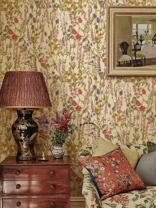 Mural de pared botánico clásico papel tapiz floral vintage pelar y pegar decoración del hogar - Imagen 1 de 9