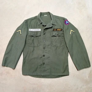 Vintage OG 107 US Army Shirt Jacket Size Small Vietnam War Era 60s Sateen Field - Bild 1 von 13