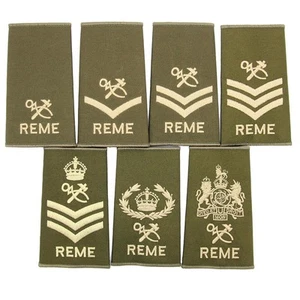 REME GREEN ARTICIFIER PCS RANK SLIDES NEW IN PAIRS LATEST ISSUE - PAIR - Picture 1 of 1