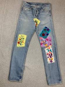 Levi's 501 Herren Vintage Jeans 33x34 Button Fly Patchwork USA - Bild 1 von 10