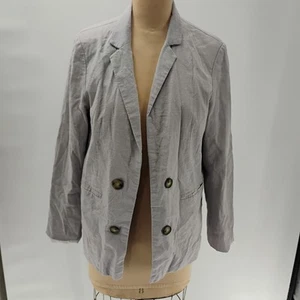 Halston Ultrasuede Vintage 70er 80er grau Blazer Jacke L USA Unionmade Mod Leinen - Bild 1 von 15