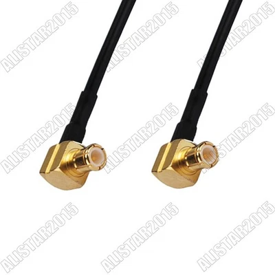 MCX Male Right Angle to MCX Male Plug RA Connector RF Pigtail Coax Cable RG174 - Image 1 of 2