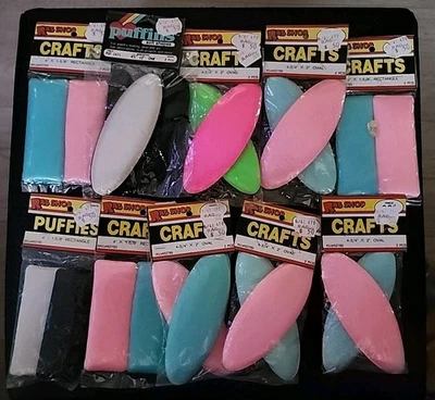 Frailecillos 4" + Formas de Espuma Cubiertas de Tela Rectángulo Ovalado De Colección Nuevo 20 Piezas Foto 1 de 2