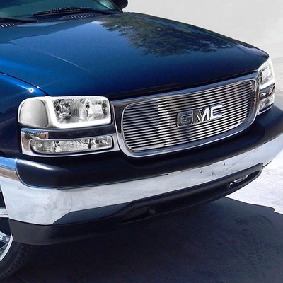 PARA GMC YUKON/SIERRA 1500 2500 CROMO DRL FAROS LED + PARACHOQUES REFLECTOR TRANSPARENTE Foto 1 de 4