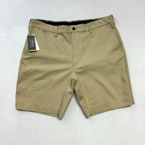 POLO RALPH LAUREN Shorts Men Classic Fit Khaki Tan Chino 38" x 9" NWT $138 - Foto 1 di 4