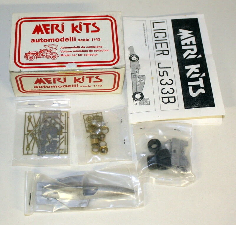 MeriKit 1/43 - Ligier JS33B F1 GP Monaco 1990 White Metal model car Kit MK166 - Imagem 1 de 3