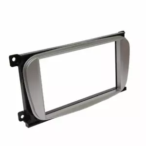 Ford Silver Double DIN Car CD Radio Plate Stereo Facia Fascia Adaptor Panel - Picture 1 of 4