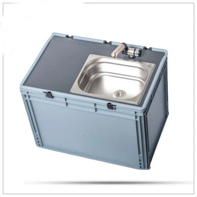 AD-IDEEN® 12V mobile Spüle Spülbecken Handwaschbecken autark Camping Gastro Marktstand NEU