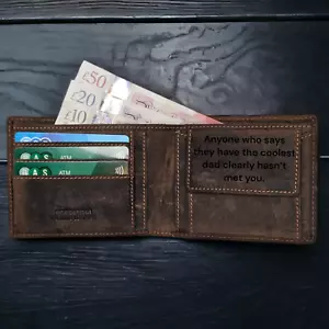 Hombre BLOQUEO RFID Cazador Real Envejecido Monedas Bolsillo Billetera 4057 Marrón - Imagen 1 de 9