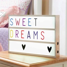 Light Up 18 LED Cinematic A4 Letter Box Board Wedding Party Decor Colour Edition