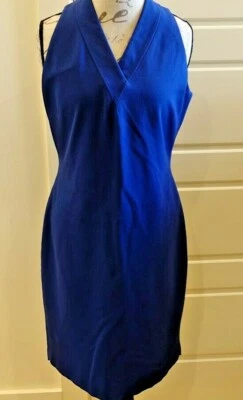 Elie Tahari - Royal Blue Sleeveless Dress - Size 12 - Image 1 of 4