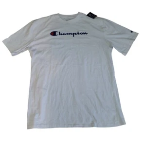 Champion White T Shirt Big And Tall XL T Mens Spellout NWT - Picture 1 of 7
