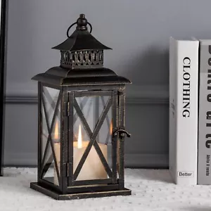 Lantern Decorative Indoor & Outdoor Large Hanging Candle Lanterns Home Decor Vin - Picture 1 of 8