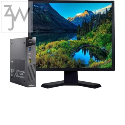 Lenovo Desktop i5 Computer Mini Pc 16GB RAM 256GB 22in Monitor Windows 10 WiFi - Image 1 of 3