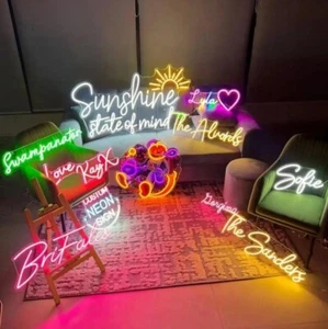 Custom Neon Sign Light for Bedroom, Bar, Business, Party, Home & Gift Ideas - Picture 1 of 16