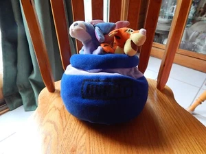 INFANT TOY VINTAGE WINNIE THE POOH BABY HONEY POT WITH FRIENDS RATTLES - Picture 1 of 4