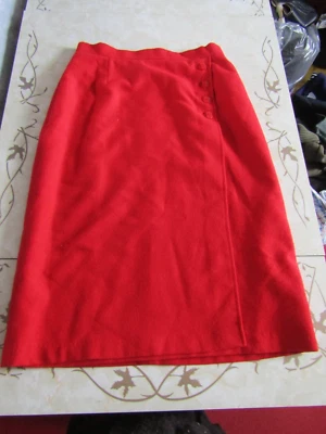 Women's First Avenue red Wool mix Pencil Straight Skirt  UK Size 12 - Image 1 of 3