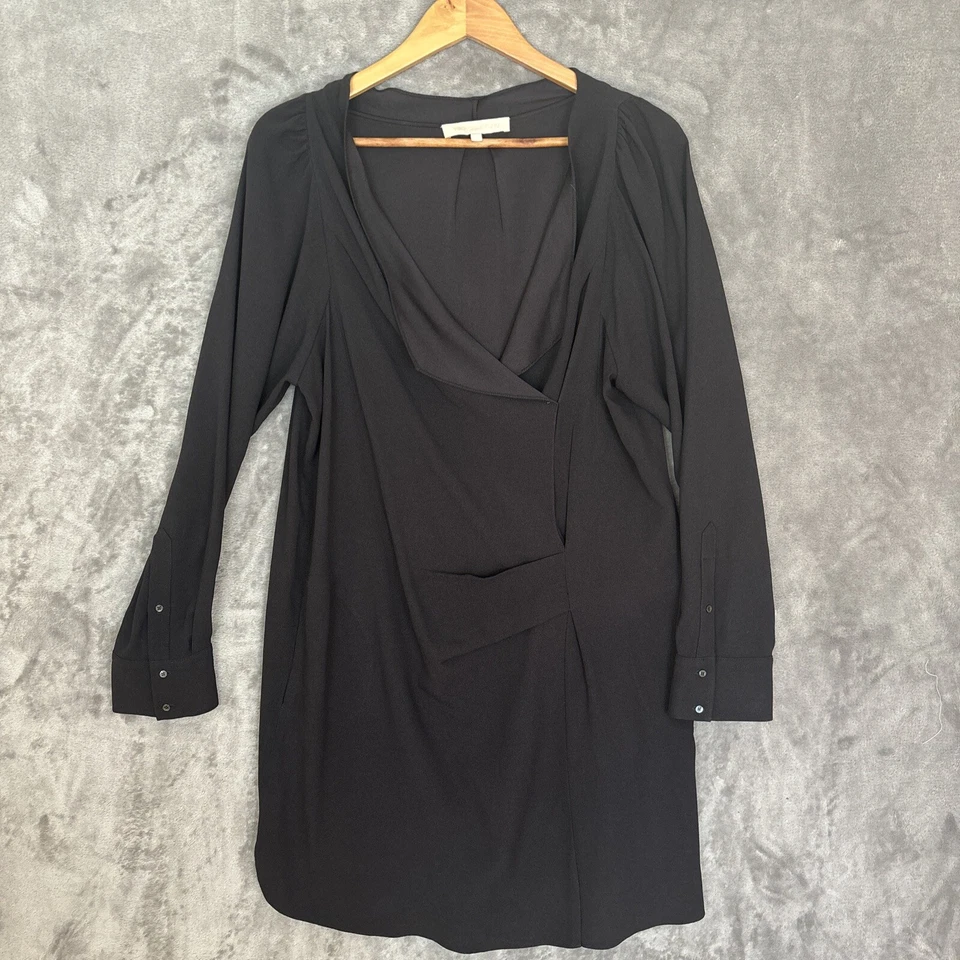 Vestido Vanessa Bruno Mujer 38 Negro Oficina Noche Formal Cóctel Drapeado Fluido Foto 1 de 4