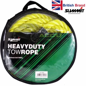 12ft 2 Tonne 2000kg Heavy Duty Yellow Nylon Car Breakdown Towing Rope GY-600 - Picture 1 of 4