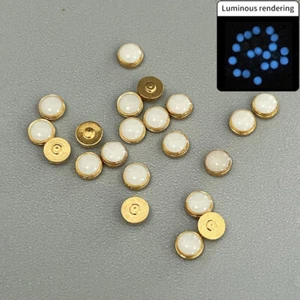 Perline bianche, blu e verdi, inserto per lunetta orologio luminoso ore 12 - Picture 1 of 18