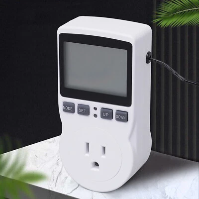 LCD Digital Plug in Thermostat Timer Switch Socket Temperature Controller Switch - Image 1 of 4