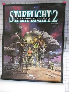 Electronic Arts StarFlight 2 original Poster ECA Star Flight VideoGame ART print - Picture 1 of 1